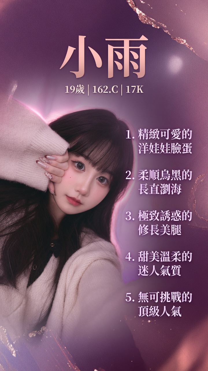 出沒地區:台中外送茶 資料：💦小雨 162.C.19歲 17K
